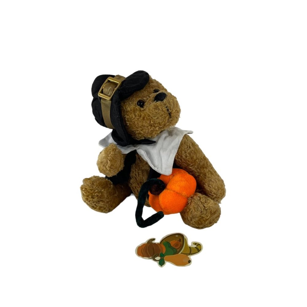 Calplush Pilgrim Teddy Bear #3270 The May Flowers Plush Thanksgiving Stuffed Toy
